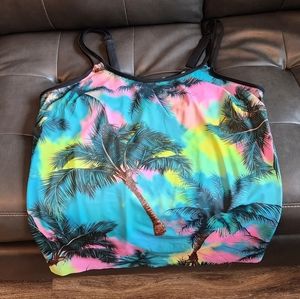 Women's palm tree tankini swim